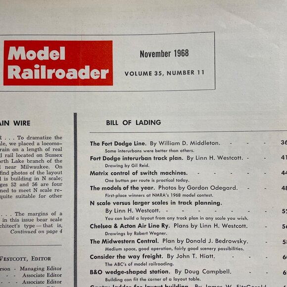 Model Railroader Magazine Back Issue November u 1968 Vol 35 No 11 Fort Dodge Lin - Picture 4 of 8